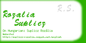 rozalia suplicz business card