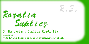 rozalia suplicz business card